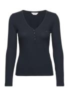 Ls Henley Tops T-shirts & Tops Long-sleeved Black Lee Jeans