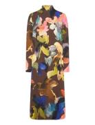 Long Sleeve Midi Dress, 2263 Dry Vi Polvipituinen Mekko Multi/patterne...