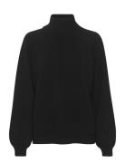 Manzigz Wool Rollneck Noos Tops Knitwear Turtleneck Black Gestuz