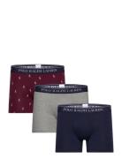 Stretch Cotton Boxer Brief 3-Pack Bokserit Navy Polo Ralph Lauren Unde...