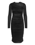 Jamiah - Mesh Solid Rd Polvipituinen Mekko Black Day Birger Et Mikkels...