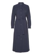 Dress With Belt Polvipituinen Mekko Blue Coster Copenhagen
