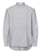 Tjm Entry Reg Oxford Shirt Ext Tops Shirts Casual Grey Tommy Jeans