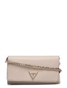 Noelle Xbody Flap Organizer Bags Crossbody Bags Beige GUESS