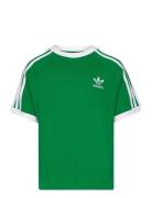 3Stripes Tee Sport T-shirts Short-sleeved Green Adidas Originals