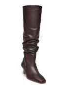 Kalila Brown Leather Boots Bootsit Nauhalliset Saapikkaat Brown ALOHAS