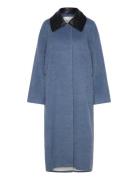 Rodebjer Moma Brushed Outerwear Coats Winter Coats Blue RODEBJER