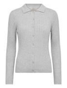 Sc-Fetima Tops Knitwear Cardigans Grey Soyaconcept