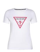 Ss Cn Original Tee Tops T-shirts & Tops Short-sleeved White GUESS Jean...