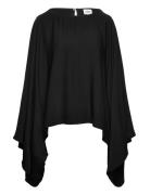 Klasia Satin Blouse Tops Blouses Long-sleeved Black Twist & Tango