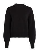 Ck Intarsia Loose Sweater Tops Knitwear Jumpers Black Calvin Klein Jea...