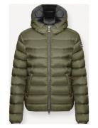 Ladies Down Jacket Vuorillinen Takki Topattu Takki Khaki Green Colmar