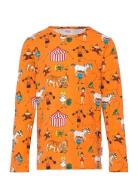 Circus Pippi Shirt Tops T-shirts Long-sleeved T-shirts Orange Martinex