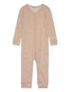 Jumpsuit - Solid Pyjama Sie Jumpsuit Haalari Beige CeLaVi