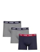 Puma Men Everyday Boxer 3P Bokserit Grey PUMA