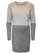 Olmlillo L/S Dress Knt Polvipituinen Mekko Grey ONLY