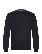 Cotton C-Neck Tops Knitwear Round Necks Navy GANT