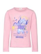 Tshirt Tops T-shirts Long-sleeved T-shirts Pink Lilo & Stitch