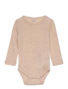 Body Ls - Solid Bodies Long-sleeved Beige CeLaVi