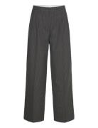 2Nd Carter - Pinstripes Bottoms Trousers Wide Leg Grey 2NDDAY