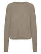 Vmpuff Ls O-Neck Pullover Boo Tops Knitwear Jumpers Beige Vero Moda