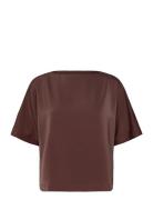 The Ava Top Tops T-shirts & Tops Short-sleeved Brown Marville Road