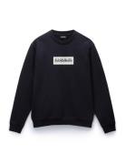 Box Logo Sweatshirt Tops Sweat-shirts & Hoodies Sweat-shirts Navy Napa...