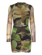 Camouflage Lacroix Lyhyt Mekko Khaki Green Desigual