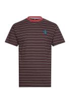 Mini Hand Stripe Tops T-shirts Short-sleeved Black Santa Cruz