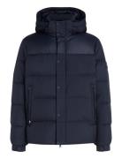 Mix Down Hooded Puffer Jacket Vuorillinen Takki Topattu Takki Navy Tom...