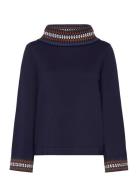 Tessy Jumper Tops Knitwear Turtleneck Navy Jumperfabriken