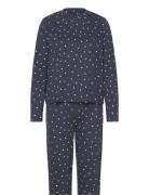 Pcnaya Ls Nightwear Set Pyjamasetti Pyjama Navy Pieces