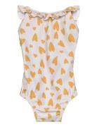 Kallie Printed Swimsuit Uimapuku Uima-asut Yellow Liewood