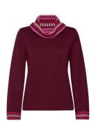 Tessy Jumper Tops Knitwear Turtleneck Burgundy Jumperfabriken