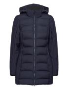 Woman Parka Light Hybrid Softshell Topattu Pitkä Takki Navy CMP