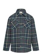 Shirt Ls Check Tops Shirts Long-sleeved Shirts Green En Fant