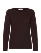 Rwlaica Ls O-Neck Raglan Pullover Tops Knitwear Jumpers Brown Rosemund...