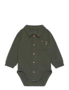 Hcboye - Bodyshirt Bodies Long-sleeved Green Hust & Claire