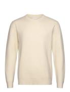 Ecovero O-Neck Knit Tops Knitwear Round Necks Cream Lindbergh