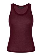 Beauty Layers Top Nsl Tops T-shirts & Tops Sleeveless Burgundy Triumph