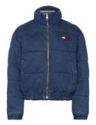 Denim Puffer Jkt Dh6051 Vuorillinen Takki Topattu Takki Blue Tommy Jea...