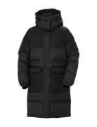 W Escape Down Coat Topattu Pitkä Takki Black Helly Hansen