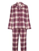 Check Flannel Pyjamas Pyjama Purple Missya