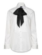 Classic Fit Necktie Tuxedo Shirt Tops Shirts Long-sleeved White Polo R...