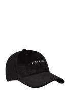 Embroidered Cord Cap Accessories Headwear Caps Black Lyle & Scott