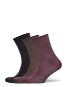 Lucinda Socks 3-Pack Lingerie Socks Regular Socks Brown Mp Denmark