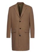 Recycled Wool Coat Villakangastakki Pitkä Takki Brown Lindbergh