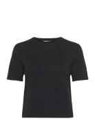 Knitted Tee Tops Knitwear Jumpers Black Gina Tricot