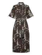 Keisley Dress Polvipituinen Mekko Brown Noella