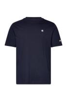 Crewneck T-Shirt Tops T-shirts Short-sleeved Navy Champion